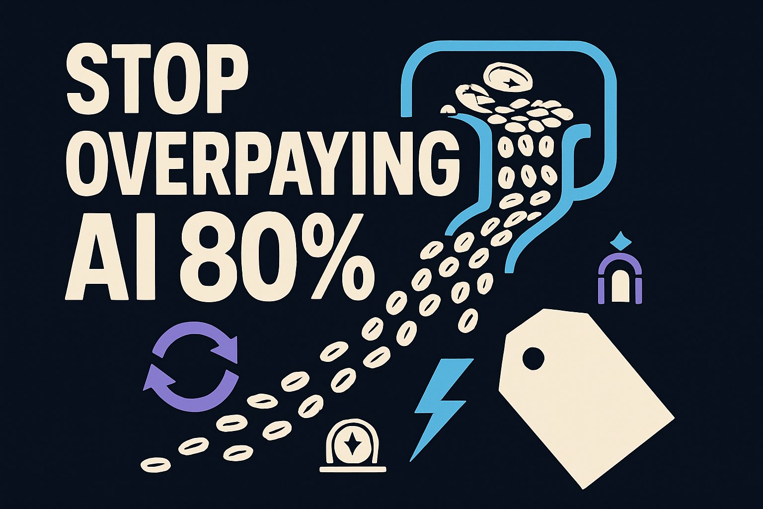 Cover illustration: Your Company Is Overpaying for AI by 80% — I Built a Live Simulator That Proves It